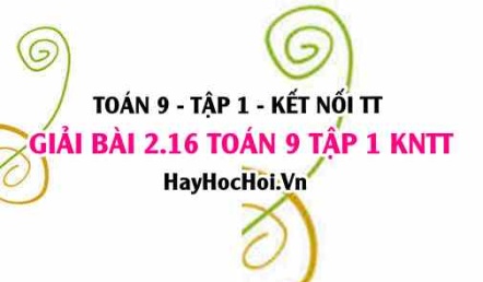 Bài 2.16 Toán 9 tập 1 SGK Kết nối tri thức